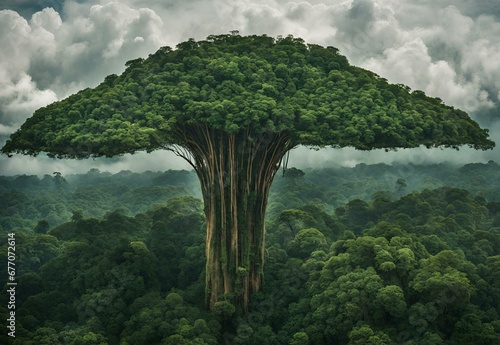 Emerald Expanse: Brazil's Amazon Rainforest Canopy. photo