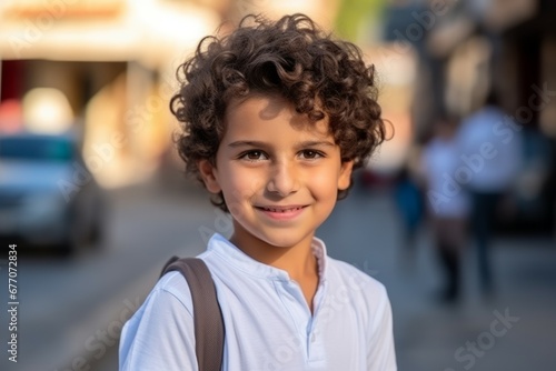 Obraz na płótnie an arab little boy smile at camera