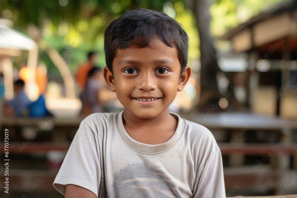 An indonesian boy kid smile at camera An indonesian boy kid smile at camera