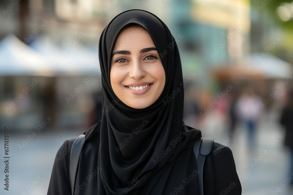 an arab woman smile at camera an arab woman smile at camera