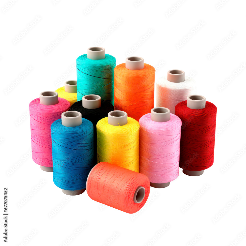 Spools of threads. Isolated on transparent background. Spools of threads. Isolated on transparent background.