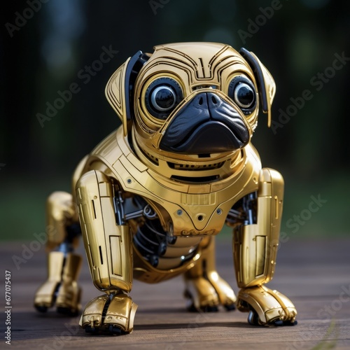 Pug Robot cute futuristic dog cyborg