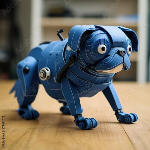 Pug dog Robot futuristic cyborg