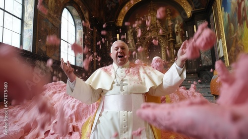 Pope at Church Candy Party