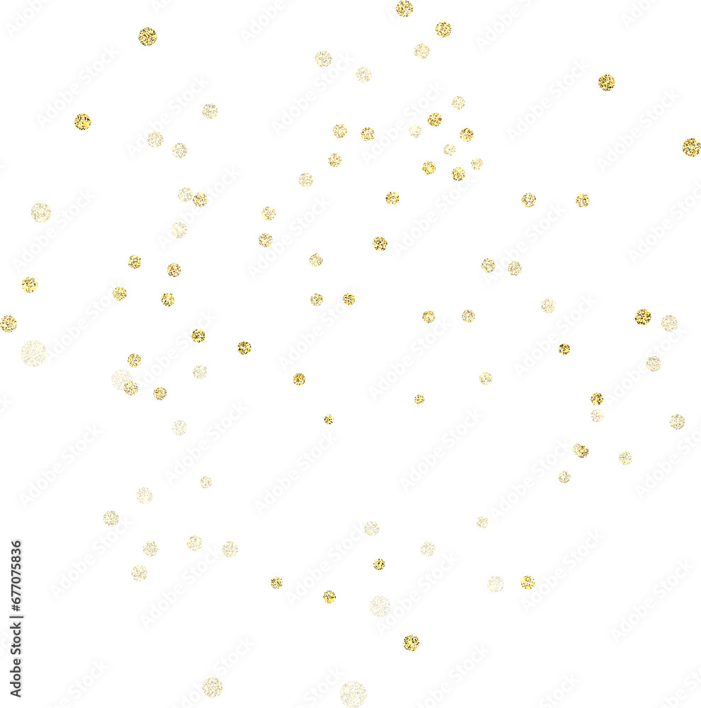 Golden decorative confetti
