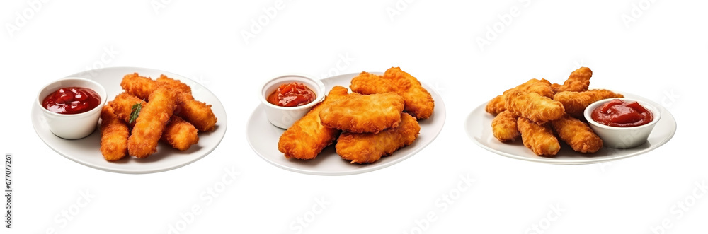 Crispy wings chicken fried on transparent background. Crispy wings chicken fried on transparent background.