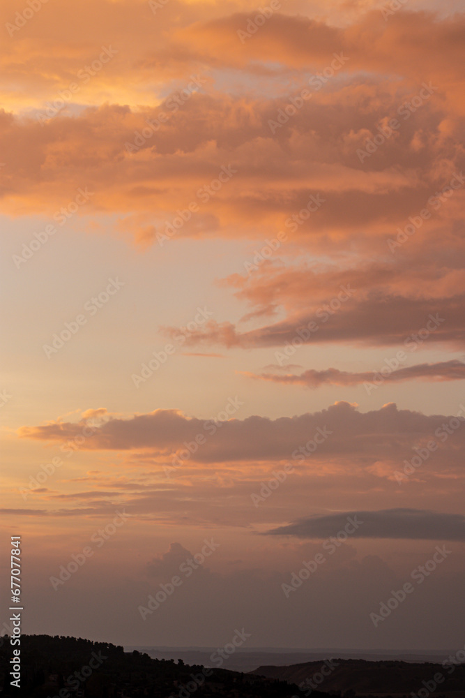 nubes en el atardecer