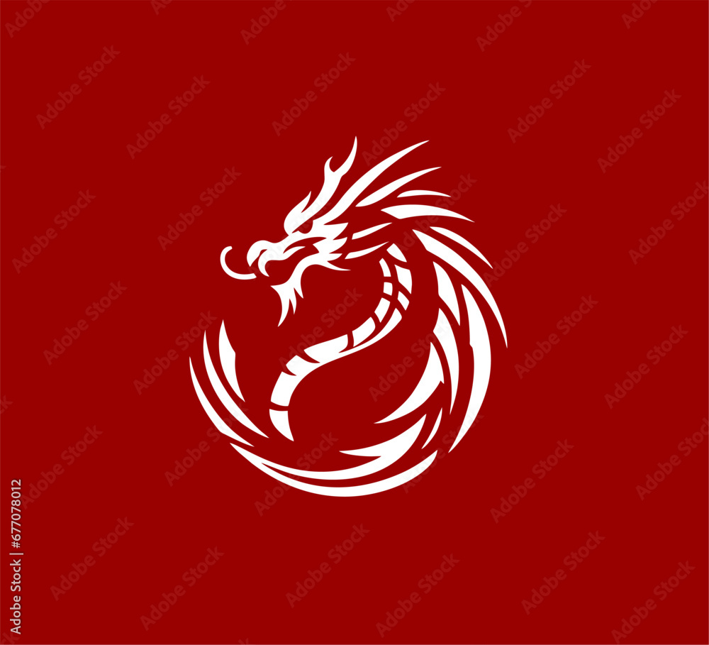 chinese new year dragon icon vector