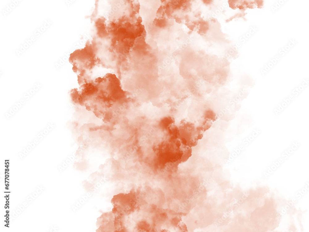 Red clouds 3d on a transparent background, used for various graphic elements.