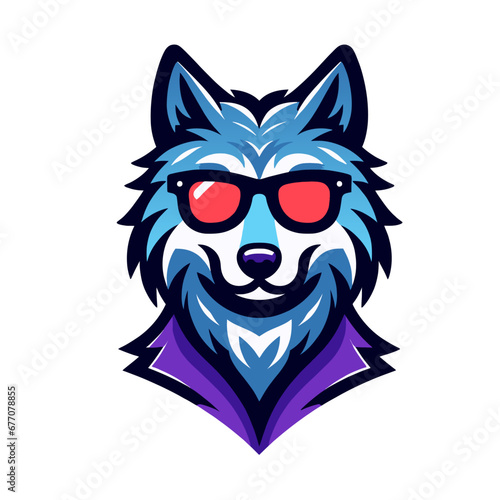 wolf head logo symbol vector logotype design icon abstract minimal mascot © SachiDesigns