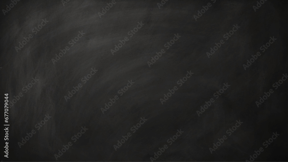 Dark black stone texture background. Chalk black board blackboard chalkboard background. Blank wide screen Real chalkboard background texture in college concept.  - obrazy, fototapety, plakaty 