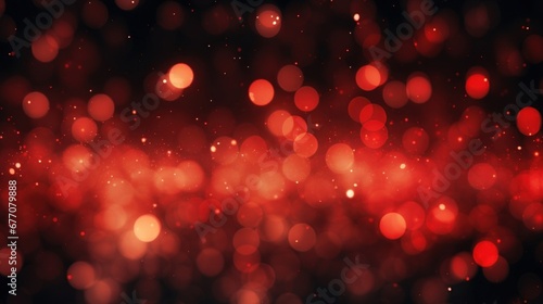 Abstract red bokeh Christmas background