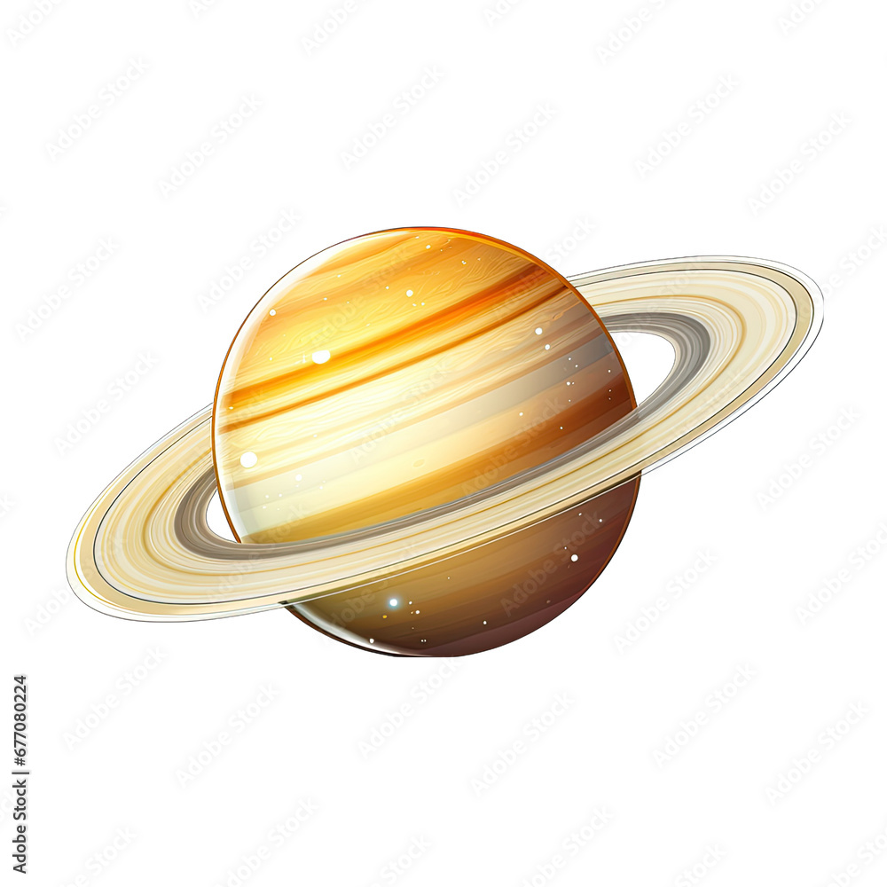 Saturn with its Rings Isolated on Transparent or White Background, PNG Saturn with its Rings Isolated on Transparent or White Background, PNG