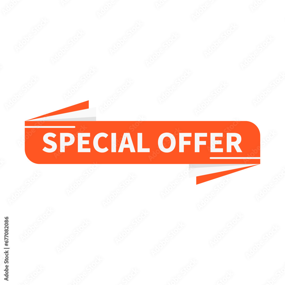 Special Offer In Orange White Rectangle Ribbon Shape For Promotion Marketing
Special Offer In Orange White Rectangle Ribbon Shape For Promotion Marketing
