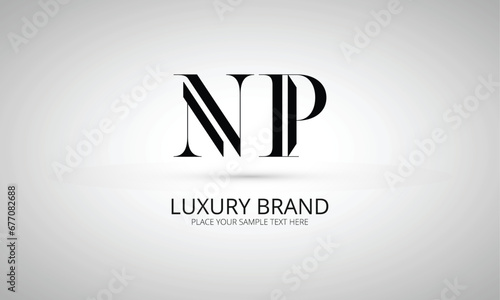 NP N np initial logo | initial based abstract modern minimal creative logo, vector template image. luxury logotype logo, real estate homie logo. typography logo. initials logo