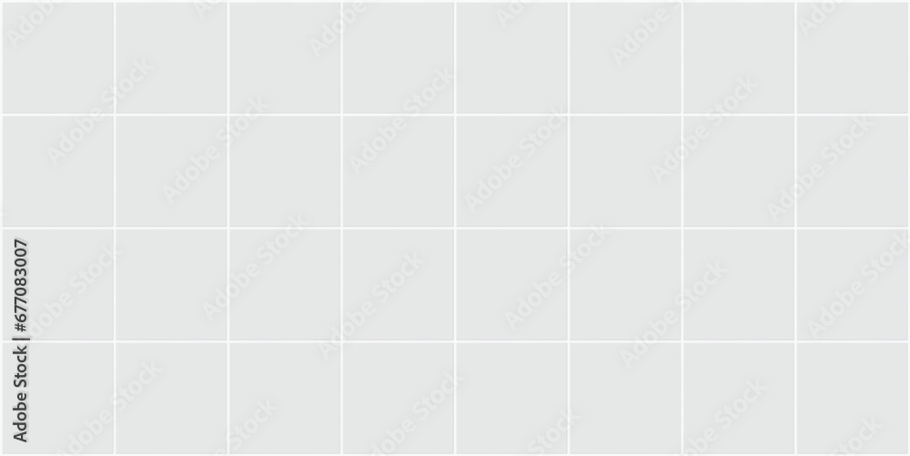 Seamless texture pattern of white tile floor or wall. Look new clean surface in top view for background. Decorative finishing material in bathroom, kitchen or laundry room. Vector illustration design. Seamless texture pattern of white tile floor or wall. Look new clean surface in top view for background. Decorative finishing material in bathroom, kitchen or laundry room. Vector illustration design.