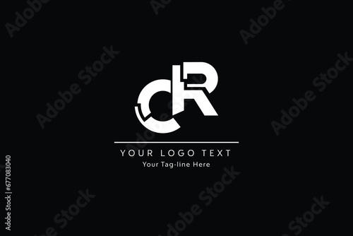 Creative letter CR typographic minimal logo © Vector