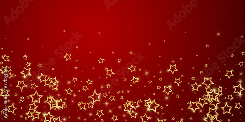 Christmas spirit. Scattered falling stars.