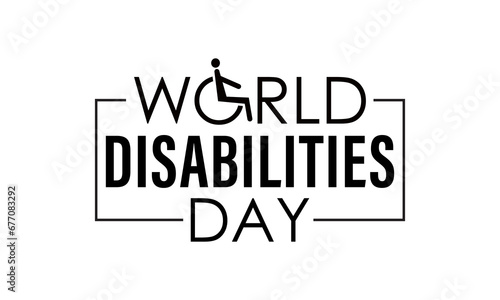 International day of disabled persons is celebrated every year on december 3. World disabilities day. Vector template for banner, greeting card, poster with background. Vector illustration.