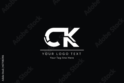 Initial CK, KC Alphabets Letters Logo Monogram