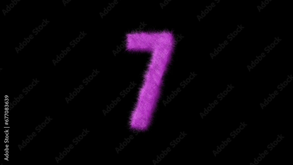 Pink furry number 7 with alpha channel, furry number, barbie Pink furry number 7 with alpha channel, furry number, barbie