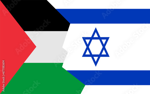 Israel and Palestine. Conflict between two countries
