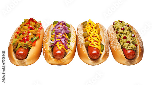 Realistic Hotdogs AI generative	