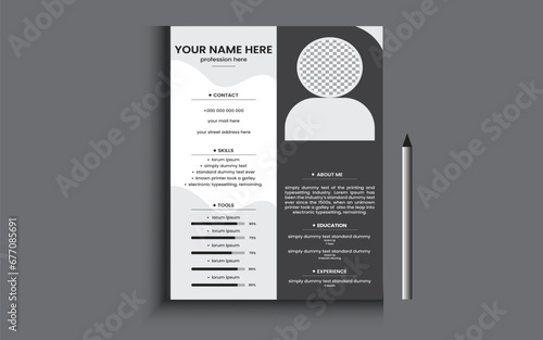 Creative and simple cv template design.