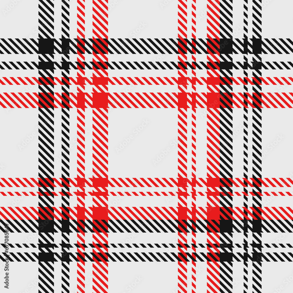 White Black Red Tartan Plaid Pattern Seamless. Checkered fabric texture for flannel shirt, skirt, blanket
White Black Red Tartan Plaid Pattern Seamless. Checkered fabric texture for flannel shirt, skirt, blanket
