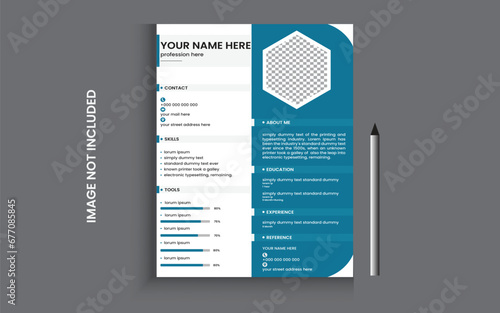 Creative and simple cv template design.