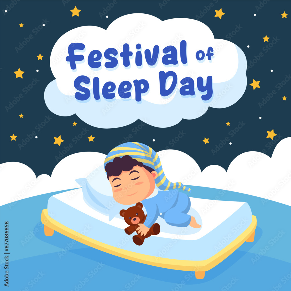 Festival of Sleep Day Day illustration vector background. Vector eps 10 Festival of Sleep Day Day illustration vector background. Vector eps 10