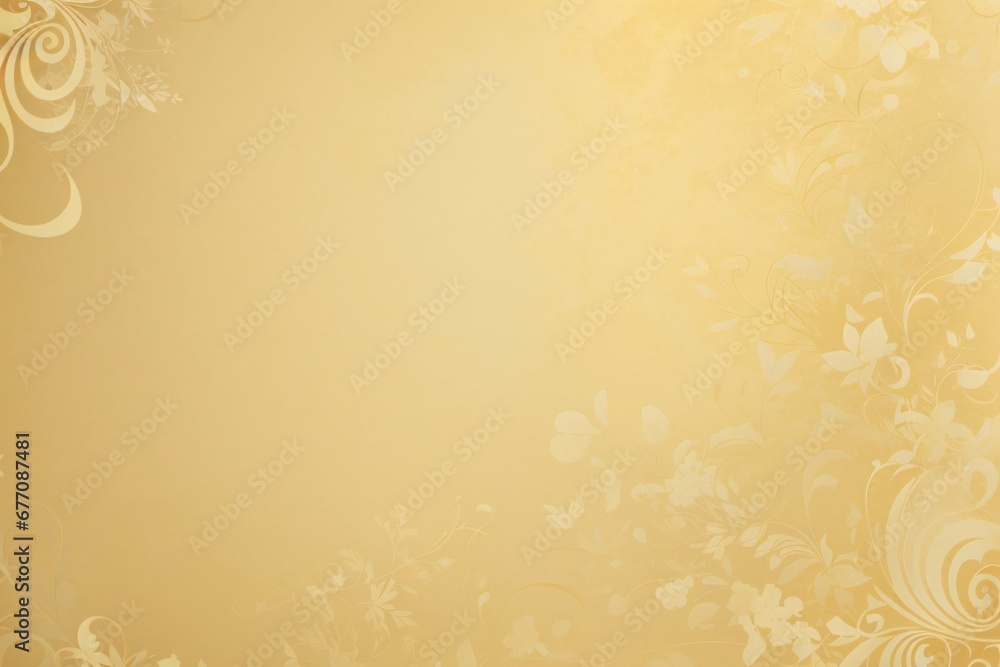 Design elements on a basic yellow paper texture background. Background for party, birthday, wedding or graduation invitation card in yellow color with floral elements in soft art style. Generative Ai. Design elements on a basic yellow paper texture background. Background for party, birthday, wedding or graduation invitation card in yellow color with floral elements in soft art style. Generative Ai.