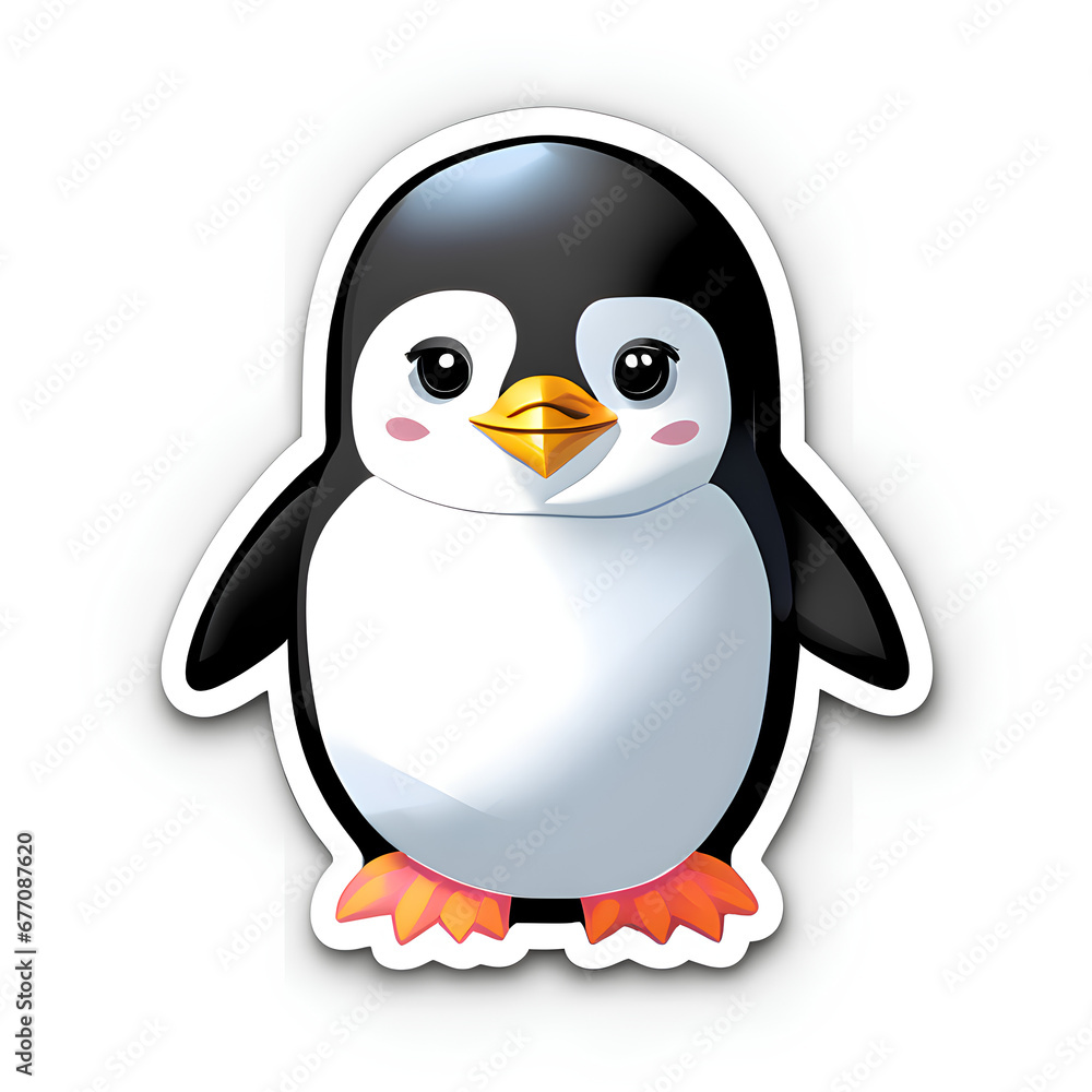 Obraz premium Frohe Pinguin-Parade Aufkleber