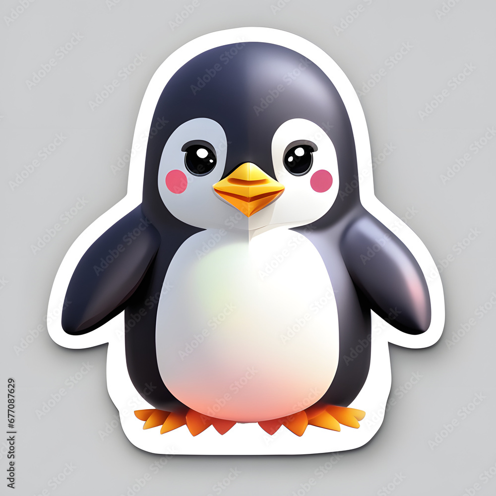 Fototapeta premium Frohe Pinguin-Parade Aufkleber