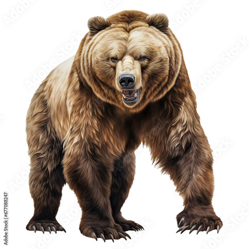 Lumbering brown bear AI generative  © SK