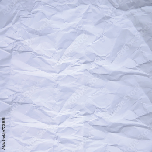 White crumpled paper texture creased wrinkled paper grain background sheet