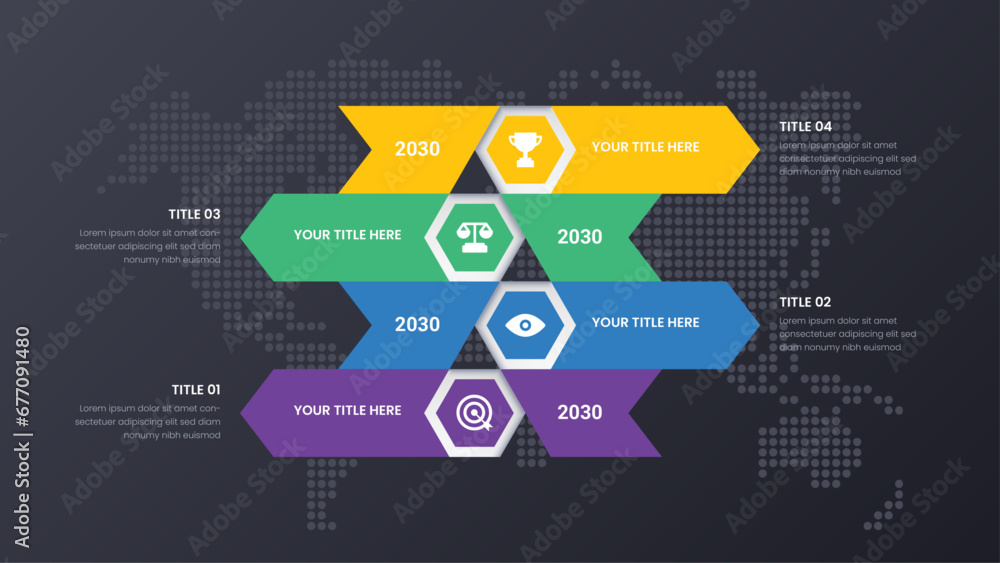 Infographic design template with 4 steps Infographic design template with 4 steps