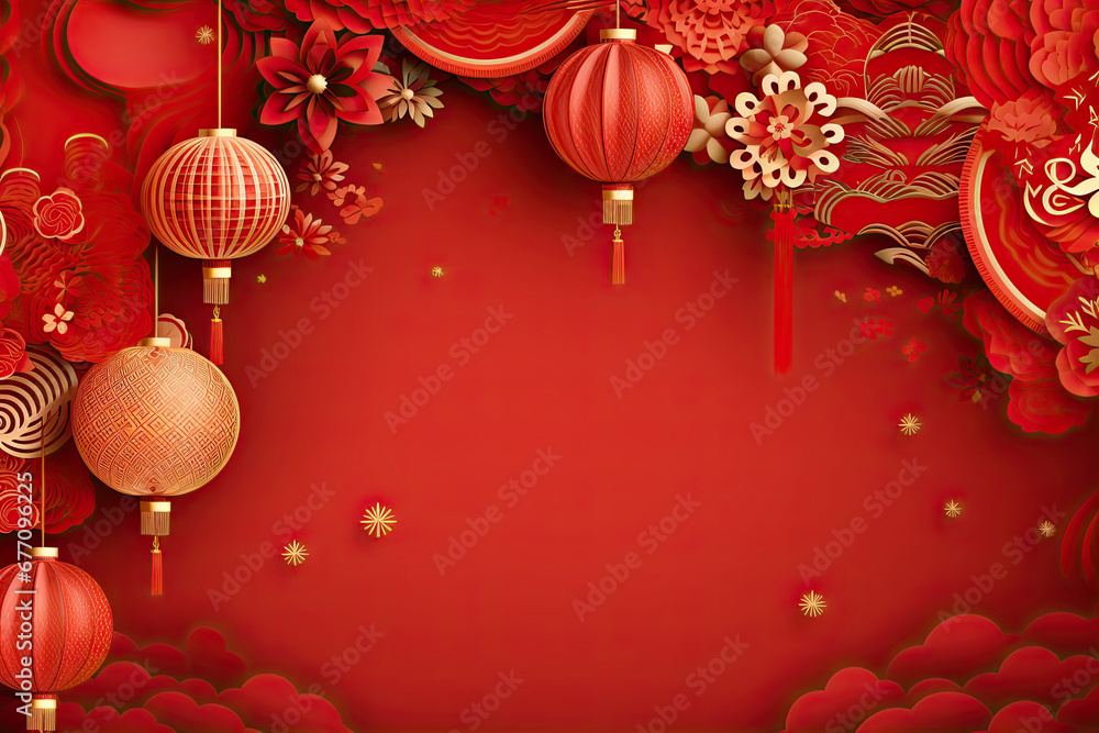Chinese new year design background for gift card, presentation, wallpaper, marketing material Chinese new year design background for gift card, presentation, wallpaper, marketing material
