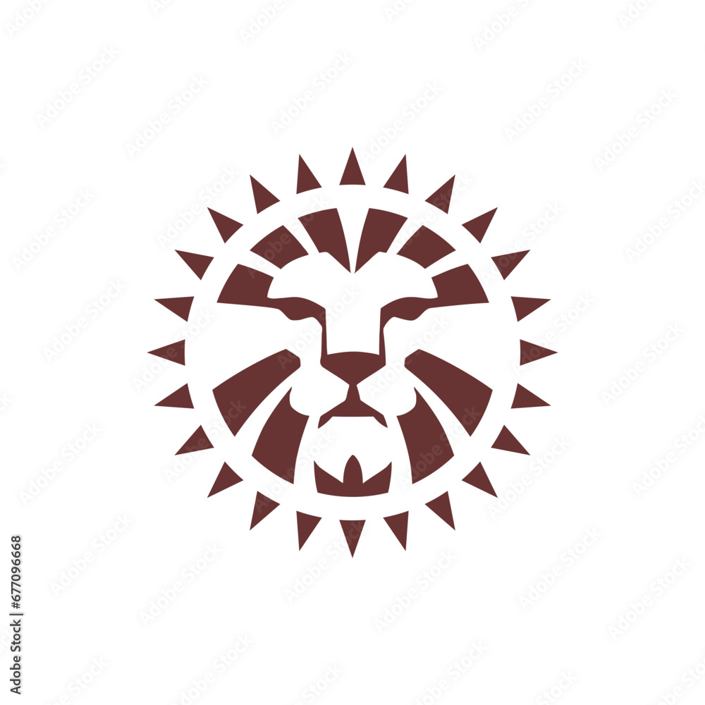 Obraz premium abstract lion face logo icon