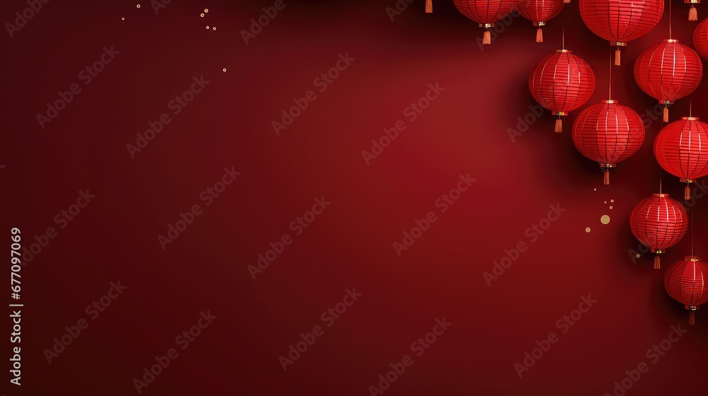 chinese new year lantern ornament background with big red blank space for text chinese new year lantern ornament background with big red blank space for text