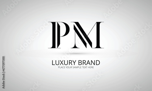 PM P pm initial logo | initial based abstract modern minimal creative logo, vector template image. luxury logotype logo, real estate homie logo. typography logo. initials logo