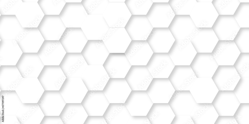 Seamless pattern with hexagon. White Hexagonal Background. Luxury honeycomb grid White Pattern. Vector Illustration. 3D Futuristic abstract honeycomb mosaic white background. geometric mesh cell text. Seamless pattern with hexagon. White Hexagonal Background. Luxury honeycomb grid White Pattern. Vector Illustration. 3D Futuristic abstract honeycomb mosaic white background. geometric mesh cell text.