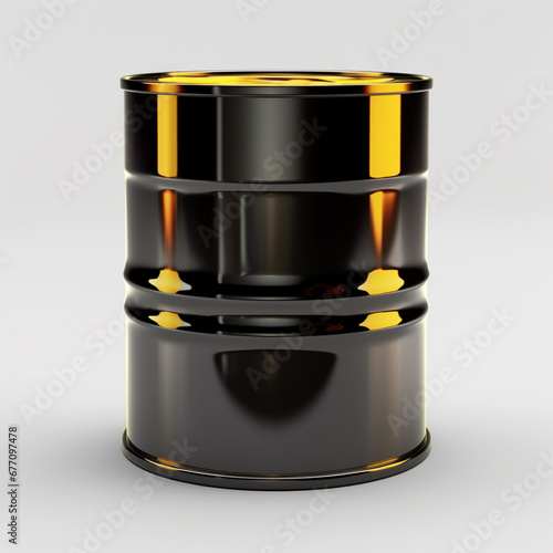 a black barrel on a white background photo