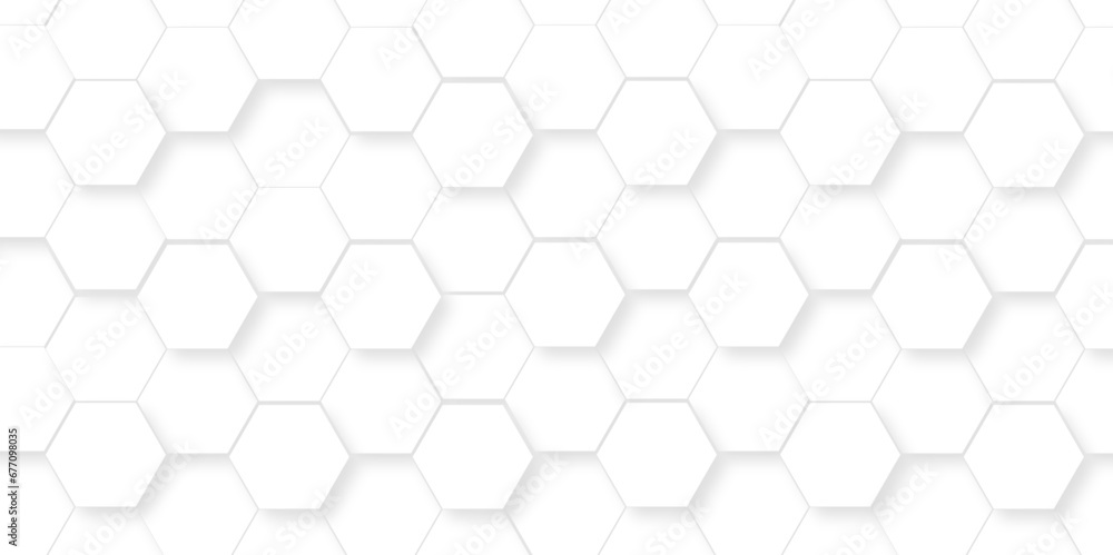 White Hexagonal Background. Luxury honeycomb grid White Pattern. Vector Illustration. 3D Futuristic abstract honeycomb mosaic white background. geometric mesh cell texture. White Hexagonal Background. Luxury honeycomb grid White Pattern. Vector Illustration. 3D Futuristic abstract honeycomb mosaic white background. geometric mesh cell texture.