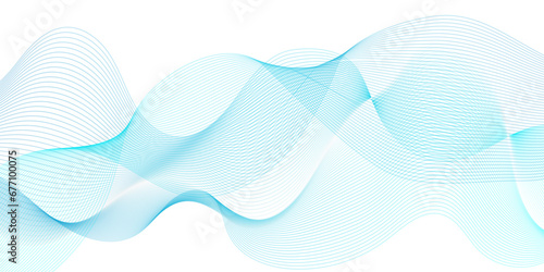 Geomatics technology Abstract blue flowing wave lines background. Modern glowing moving lines design. Modern blue moving lines design element. Futuristic technology concept. Vector illustration.