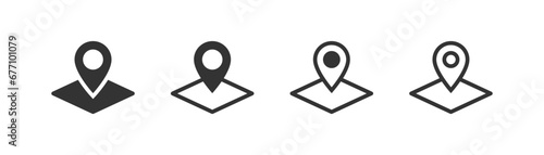 Pin on map icon. Navigation marker symbol, geolocation gps tag icons set, mark location, location pin, icon position symbol, vector illustration set.