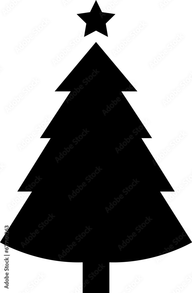 Fototapeta premium Christmas tree, spruce, pine icon vector image.