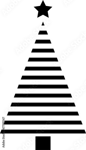 Christmas tree  spruce  pine icon vector image.