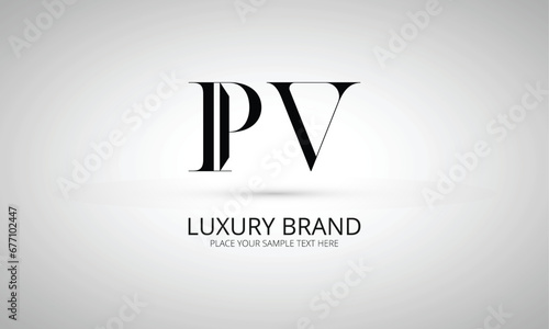 PV P pv initial logo | initial based abstract modern minimal creative logo, vector template image. luxury logotype logo, real estate homie logo. typography logo. initials logo
