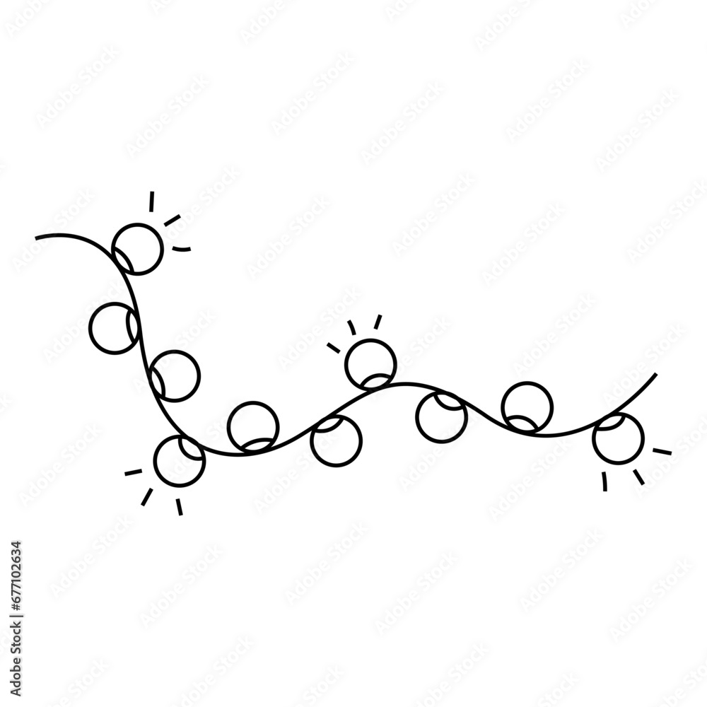 Garland. Vector illustration in doodle style Garland. Vector illustration in doodle style